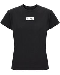 MM6 by Maison Margiela - Mm6 Maison Margiela Numeric Signature Patch Cotton T-Shirt - Lyst