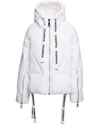 Khrisjoy - White 'puff Khris Iconic' Oversized Down Jacket With Hood In Polyester Woman - Lyst