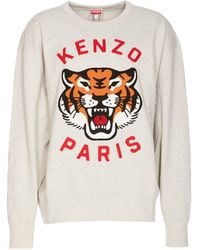 KENZO - Lucky Tiger Embroidered Oversize Sweatshirt - Lyst