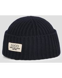 Gucci Reversible GG Wool Hat, Size M, Blue