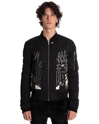 Rick Owens DRKSHDW Jumbo Flight Black Nylon Bomber Jacket With ...