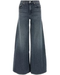 Mother - Dark Denim The Swisher Sneak Wide-Leg Jeans - Lyst