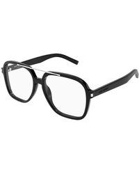 Saint Laurent - Corner Angle Rectangular Optical Eyeglasses - Lyst