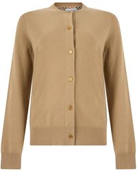 Burberry - Buttoned Cashmere Cardigan Sweater - Lyst
