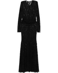 Norma Kamali - Long Sleeve V-Neck Maxi Dress - Lyst