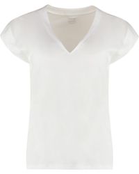 FRAME - Le Mid Rise V Cotton T-shirt - Lyst