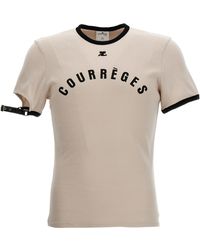Courreges - Logo Print T-Shirt - Lyst