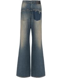 Balmain - Light Wide-Leg Denim Trousers - Lyst