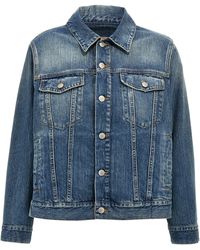 MM6 by Maison Margiela - Layered Denim Jacket With Unique Back Design - Lyst