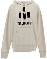 Isabel Marant - Hooded Sweatshirt With Tone-On-Tone Logo Print - Lyst