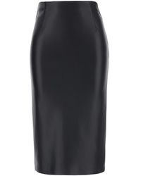 Jucca - Midi Skirt Eco Leather - Lyst