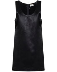 Saint Laurent - Satin Cassandre Sheath Mini Dress - Lyst