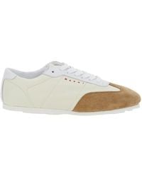 Marni - Sneakers With Suede Details And Lettering Logo - Lyst