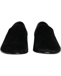 Dolce & Gabbana - Velvet Slipon Loafers - Lyst