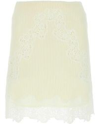 Chloé - Ivory Wool Mini Skirt - Lyst