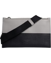 Dolce & Gabbana - Black White Leather Logo Embossed Crossbody Bag - Lyst