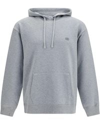 Valentino - Vlogo Signature Hoodie Cotton Sweatshirts - Lyst
