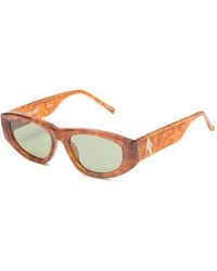 The Attico - Maya D-Frame Sunglasses With Tortoiseshell Acetate Frame And Logo - Lyst