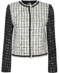 Karl Lagerfeld - Tweed Jacket - Lyst