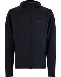 BOSS - Hooded Zip-Up Sweatshirt Polyester - Lyst