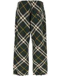 Burberry - Embroidered Polyester Pant Exterior: Pantaloni - Lyst