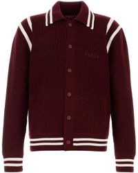 Gucci - Cardigan With Embroidered Logo - Lyst