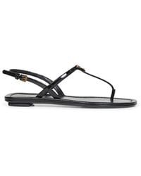 Prada - Calzature Patent Leather Thong Sandals - Lyst
