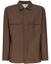 Lardini - Shirt Jacket With Wide Collar - Lyst