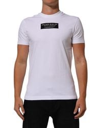 Dolce & Gabbana - Cotton Logo Print Crew Neck T-Shirt - Lyst