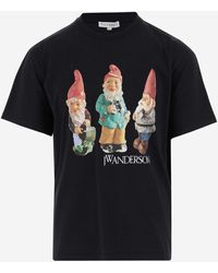 JW Anderson - Cotton T-Shirt With Graphic Print And Logo - Lyst