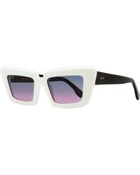 Retrosuperfuture - Pointed Sunglasses Coccodrillo Zv5 White/black 57mm - Lyst