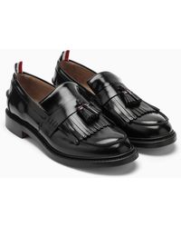 Thom Browne - Leather Moccasin With Tassels - Lyst