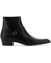 Saint Laurent - Leather Augustin Ankle Boots - Lyst