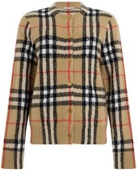 Burberry - Checked Cashmere Pullover Sweater - Lyst
