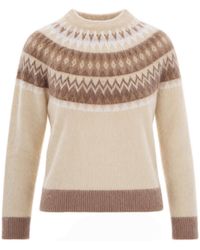 Max Mara - Jacquard Fair Isle Jumper Polyamide Sweater - Lyst