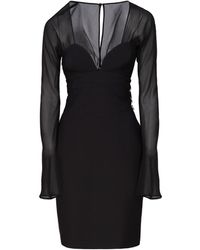 Genny - Dress With Contrasting Fabric - Lyst