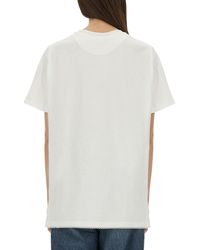 Stella McCartney - T-Shirt With Lace Insert Dt: Polyester T-Shirts - Lyst