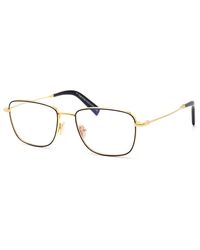 Tom Ford - Eyeglasses Square Full Rim, Shiny Enamel Frame And Clear Demo Lenses Lens Ft5748-B001 Sunglasses - Lyst