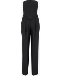 Pinko - Elegant Bustier Jumpsuit With Wide Pants - Lyst