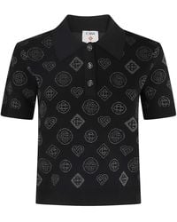 CASABLANCA - City Jacquard Polo With Classic Collar And Buttoned Neckline - Lyst