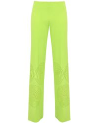 Liviana Conti - Straight Leg Trousers With Laser Design - Lyst