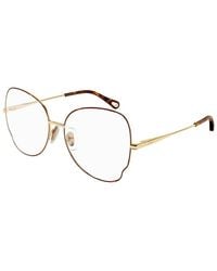 Chloé - Chloe Eyeglasses Butterfly Full Rim, Havana- Frame And Clear Demo Lenses Lens Ch0098O008 Sunglasses - Lyst
