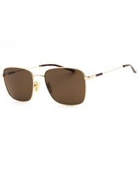 Gucci - Gucci Gg2097Sk Rectangular Metal-Frame Sunglasses - Lyst