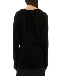 Rick Owens - Draped Top Cupro Tops - Lyst