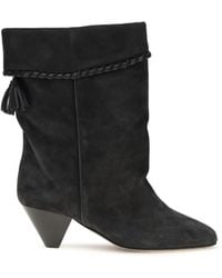 Isabel Marant - Draped Suede Boots Calf Leather Bos Taurus - Lyst