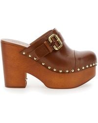 Chloé - Jeannette Wedge Clogs - Lyst
