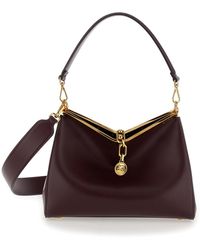 Etro - Medium Vela Bordeaux Shoulder Bag With Logo And Pegasus Charm - Lyst