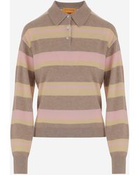 Guest In Residence - Striped Cashmere Polo Shirt - Lyst