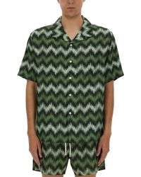 Missoni - Zigzag Patterned Viscose Bowling Shirt - Lyst