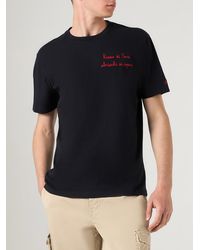Mc2 Saint Barth - T-Shirt With Rosso Di Sera, Ubriachi Si Spera Embroidery - Lyst